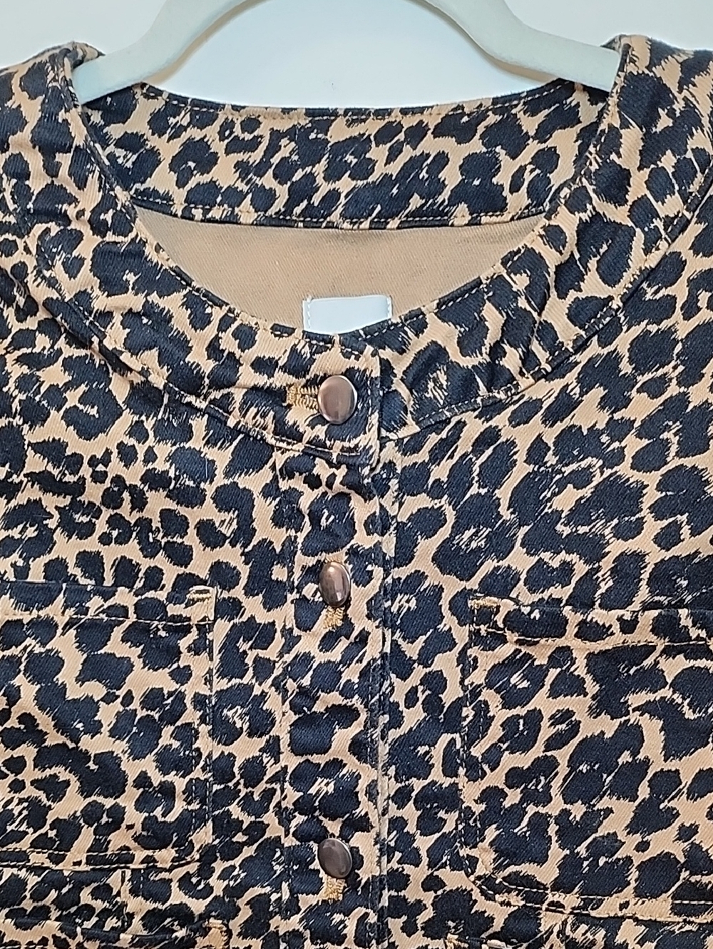 Antro The Cora Patch Pocket Jacket MaeveLeopard  Mobwife Strechy Size Large - Picture 10 of 15